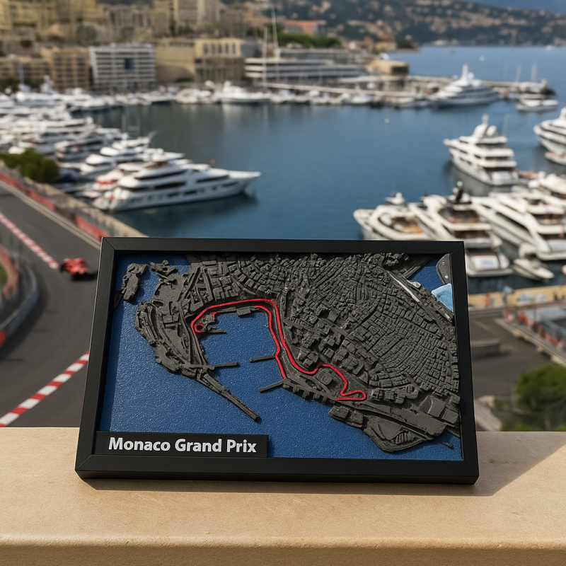 F1 Grand Prix of Monaco 3D Printed Circuit. - Afbeelding 2