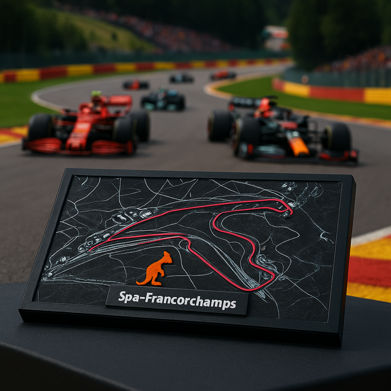 F1 Grand Prix of Spa Francorchamps 3D Printed Circuit.